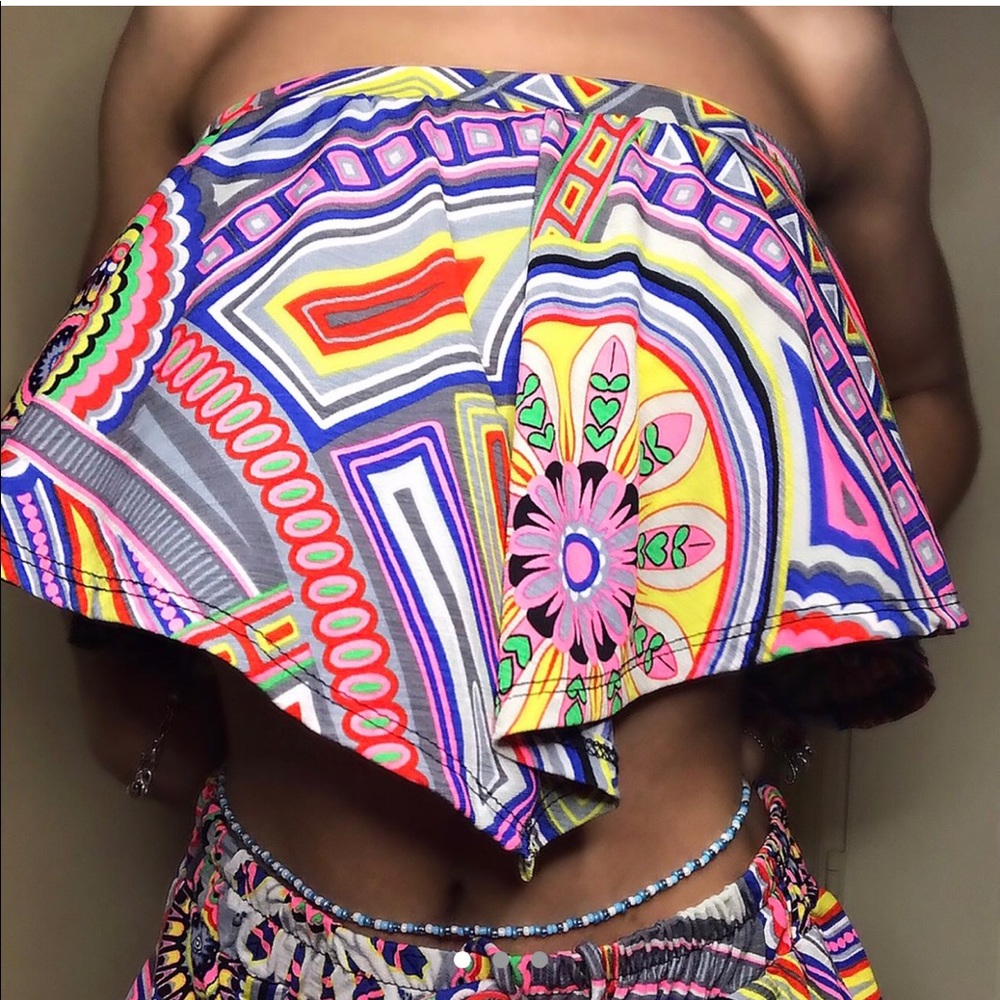Two Piece Colorful Pattern Outfit